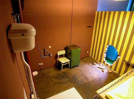 Jail Cell Bizarre Art Hotel Room