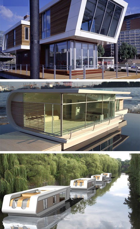 Beautiful German Houseboat Architectural Designs