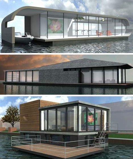 More Modern Amsterdam Floating Homes Design