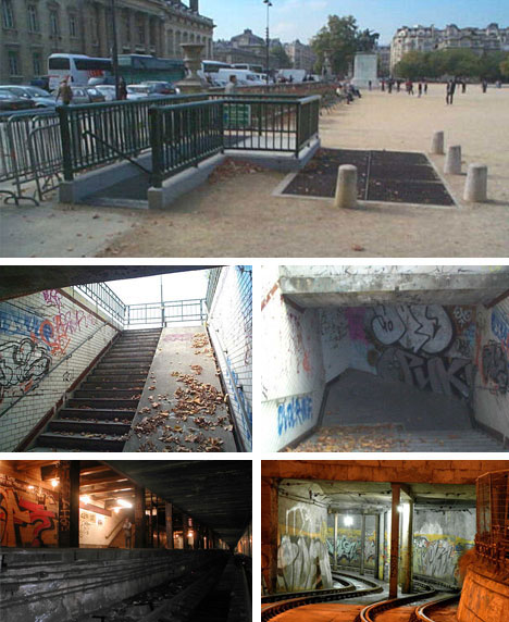 Paris France Abandoned Metro Subway Stations