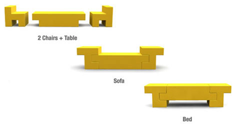 Sofa Bed Table Chair Combined Furniture