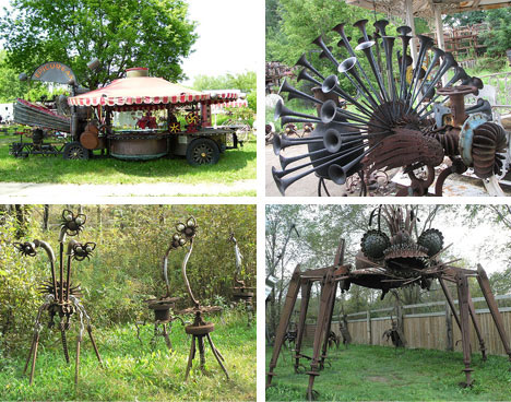 Strange Metal Sculpture Park Structures