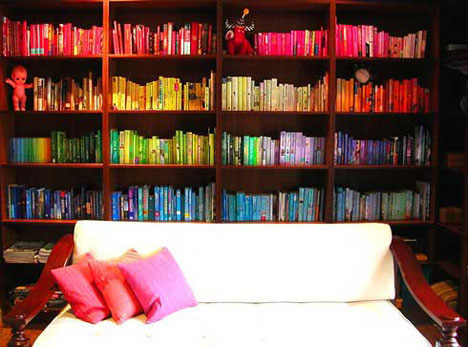 Colored Bookcase