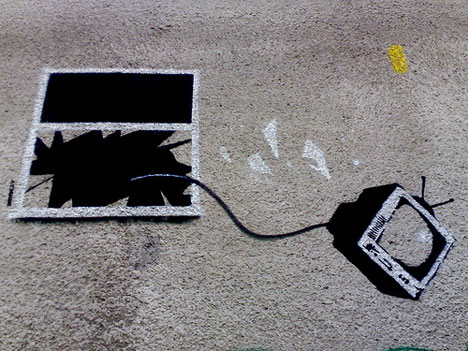 banksy graffiti artwork. Love him or hate him, Banksy