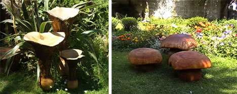 cool garden furniture toadstool furniture