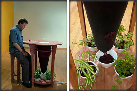 unusual dining room furniture composting digestive table