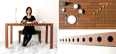 unusual dining room furniture musical table