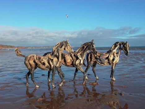 Craft Ideas Horses on Love These Driftwood Sculptures Of Life Size Horses By Heather