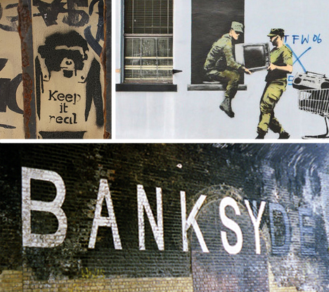 banksy graffiti tags. Banksy Graffiti Art Makes its