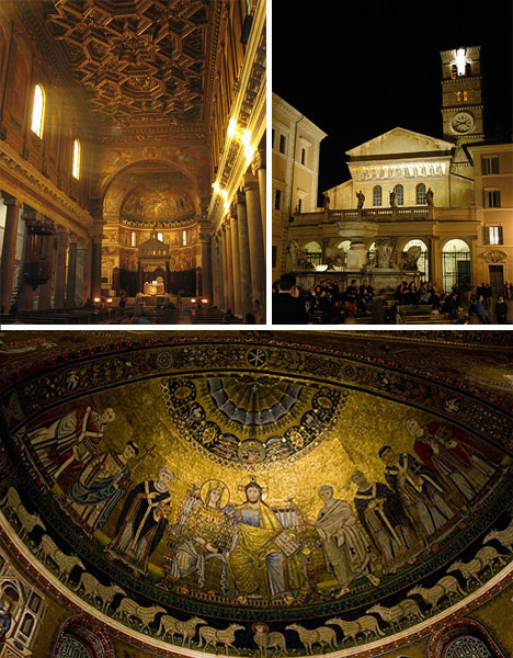 beautiful churches santa maria in trastevere