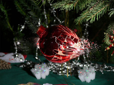 stefan high speed photography christmas ornament