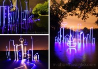 
Light graffiti is uniquely ephemeral and inextricably intertwined with the art of photography, sometimes even invisible to the naked eye and apparent only when captured on film. It is impermanent and its manifestations range from comical to sublime. The work of these twenty light graffiti artists spans the spectrum from humorously playful to deeply moving [...]