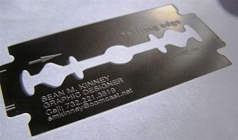If you know what's good for you, you won't put this unusual business card 