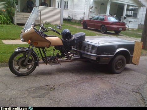 car hood trailer on motorcycle