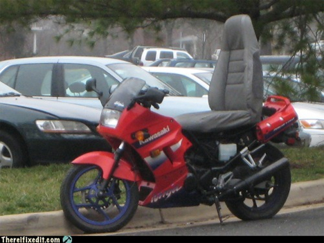 car seat on motorcycle
