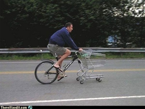 shopping cart bike
