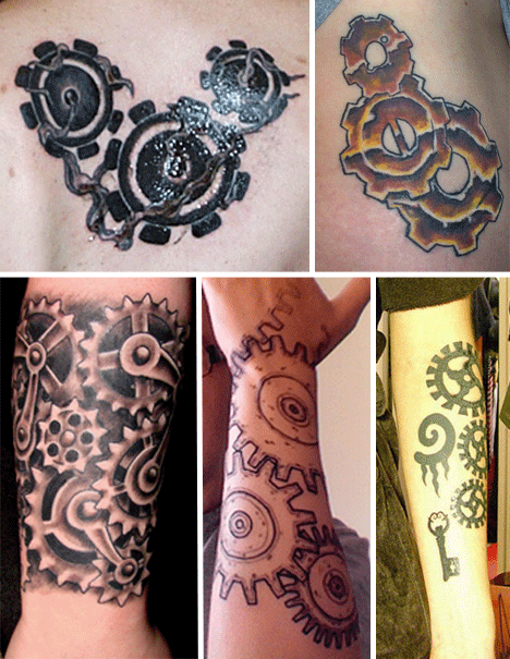  cogs and gears are present in nearly every steampunk tattoo.