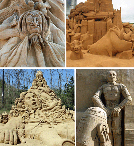 Sand Sculpture Characters 7 Karya Dari Pasir Yang Menakjubkan