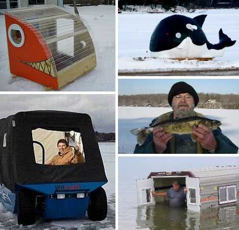How do you build a portable ice fishing house?