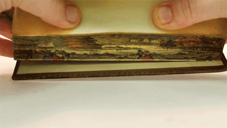 Fore-Edge Painting Hidden in Historical Book
