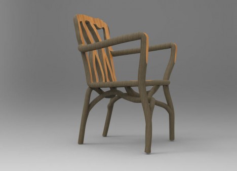 molded root grown chair