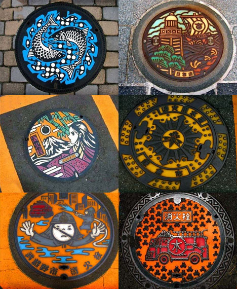 Creatively Painted Manhole Covers
