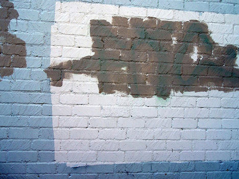 Example of Ghosting in Graffiti Removal Art