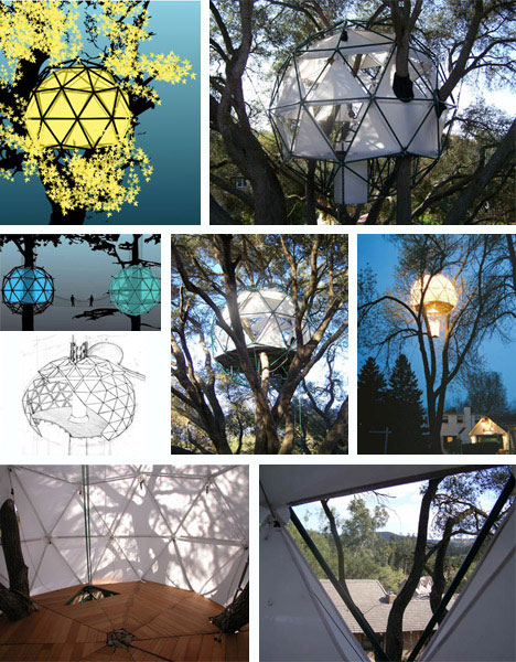 Geodesic Tree House Design and Drawings