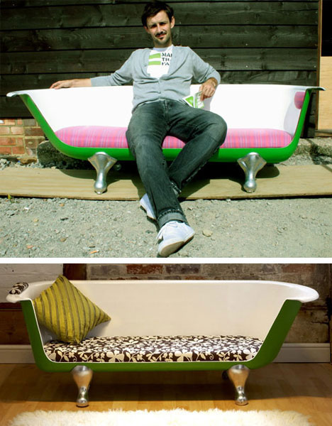 Recycled Bathtub Couch