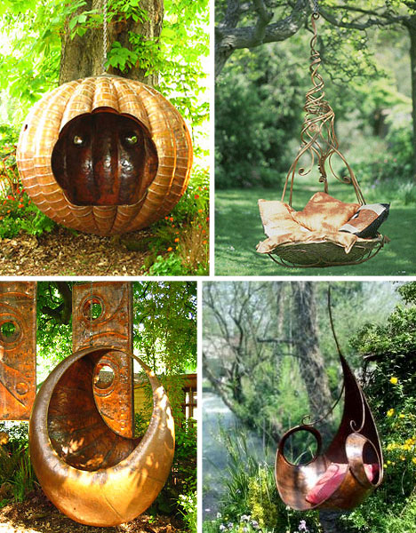 whimsical garden swings