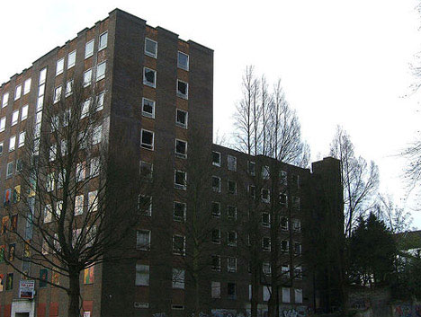 apartment buildings