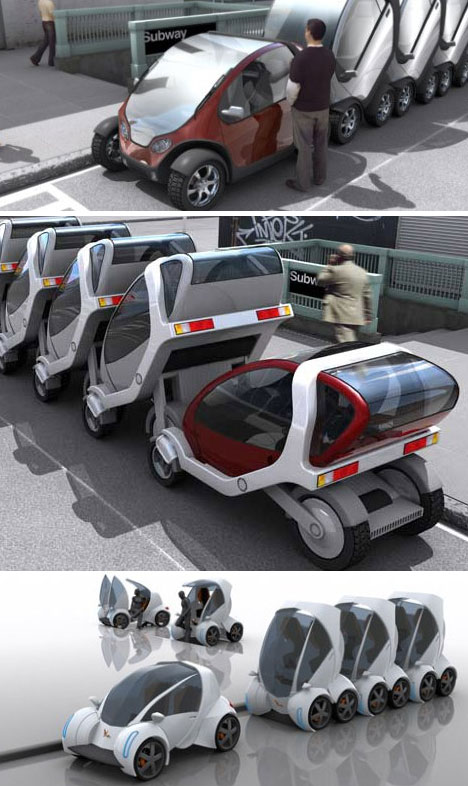 Stackable Futuristic Public Transit Cars - WebUrbanist