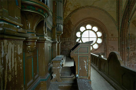 abandoned church sweden organ