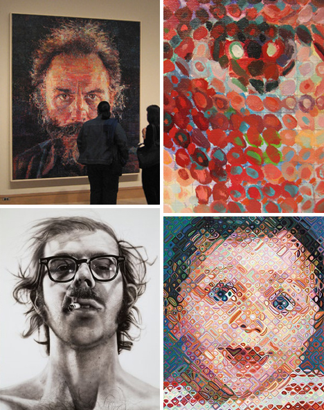 chuck close photorealistic paintings