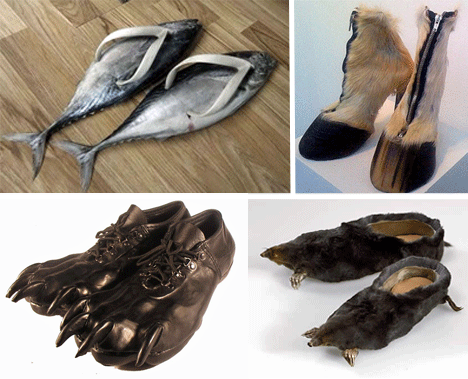 animal fur shoes