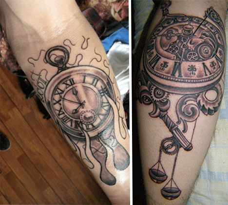 A steampunk rose with metallic petals and cog accents tattoo idea |  TattoosAI
