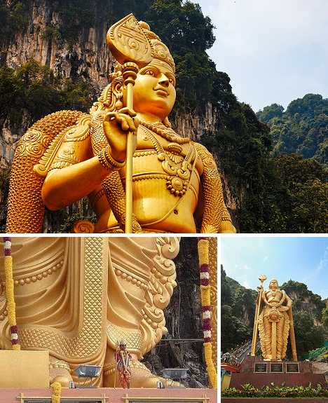 Murugan statue caves height batu Visit Lord