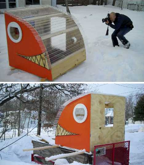 Creative Ice Fishing Hut Designs