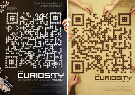The curiosity project: scan for a new inspiration. QR Codes for the Curious