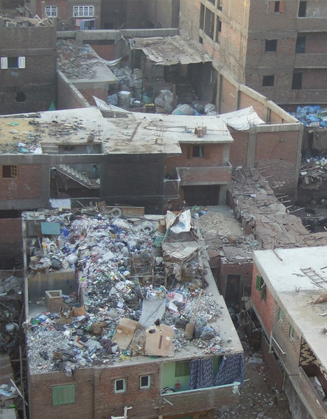 garbage city trash rooftop