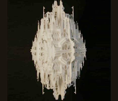 paper architecture 3d sculptures intricate ingrid siliakus artist sculpture cities weburbanist awesome check architect fold  architectural