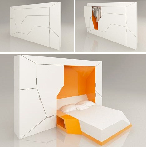 modular bedroom bed closet