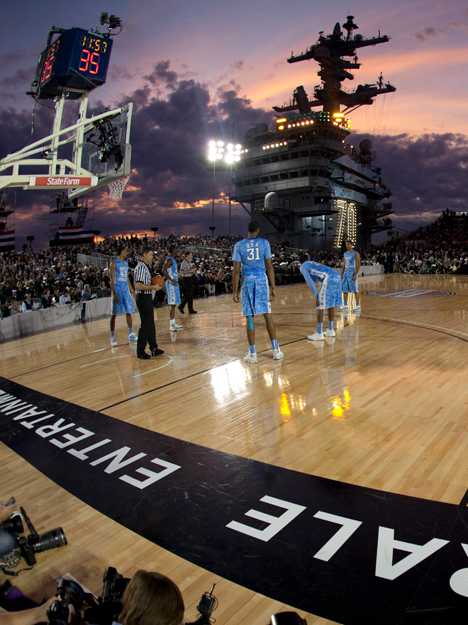 Carrier Classic USS Carl Vinson basketball court