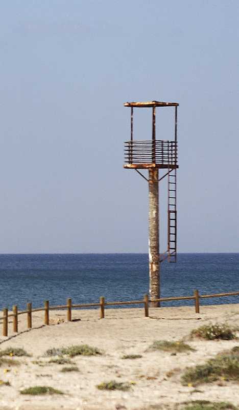 abandoned lifeguard tower cabo de gata Spain