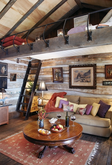 rustic cabin loft bedroom