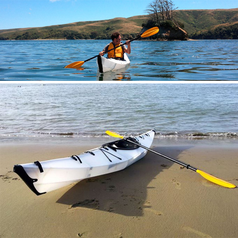 kayak beach water deployed