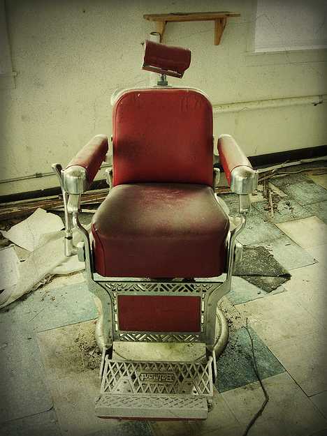 abandoned barber shop chair Joelton TN