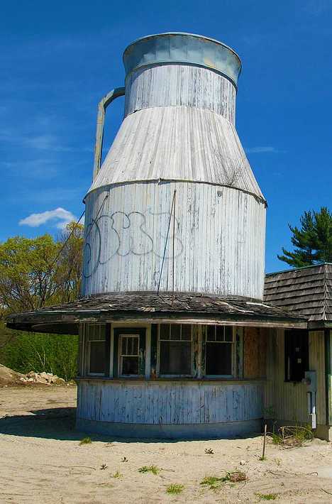 Milk Can abandoned ice cream stand Rhode Island