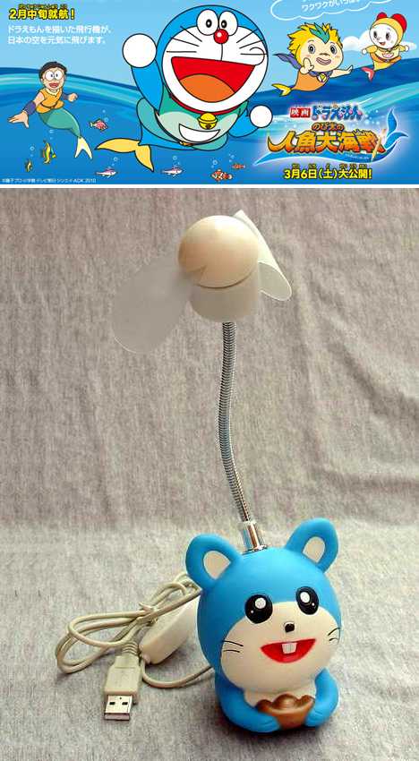 Doraemon Chinese USB desk fan