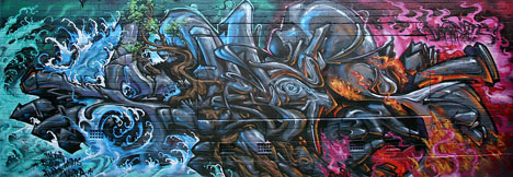 time lapse graffiti mural
